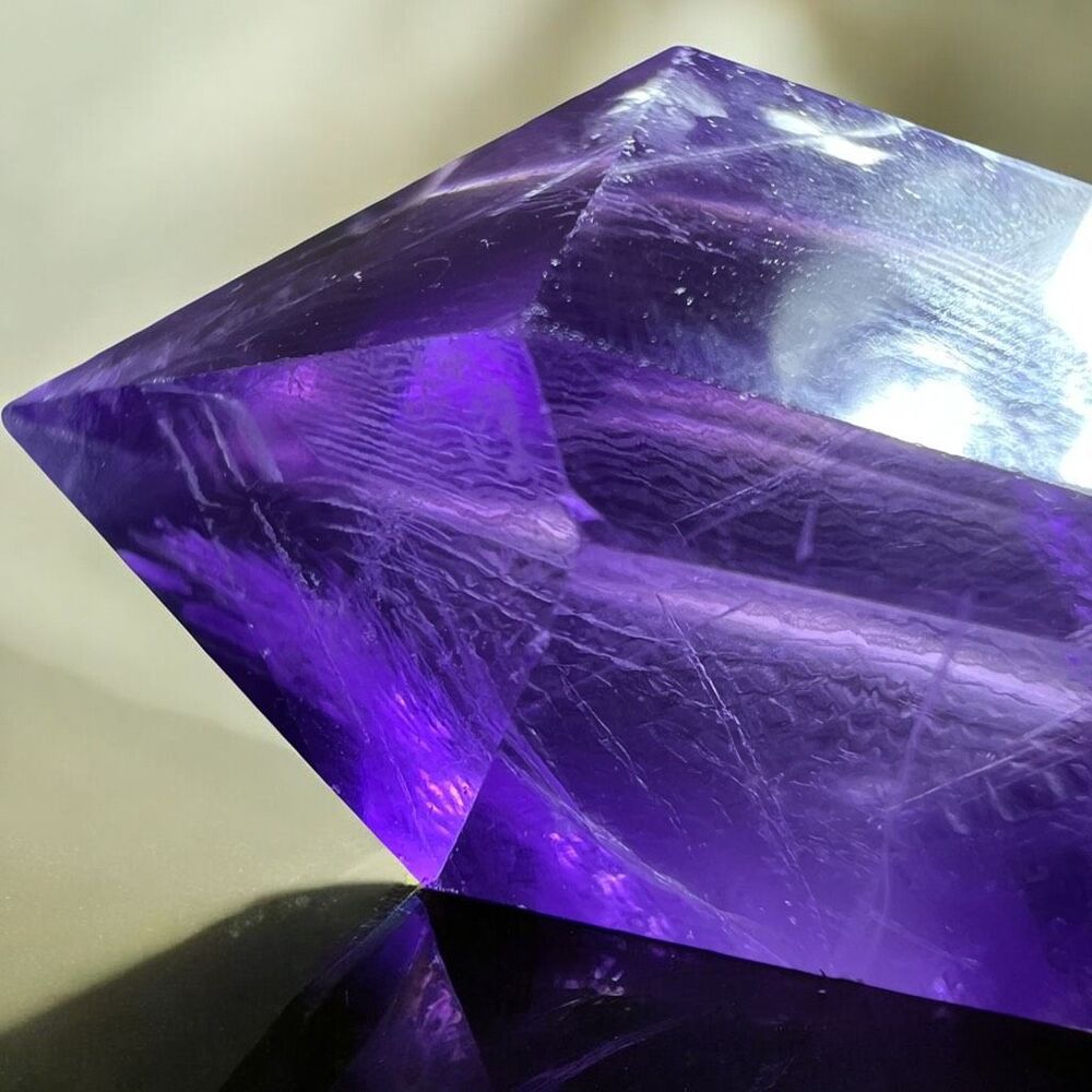 Amethyst Crystal Scepter Meditation Wand  with Unique Fingerprint Inclusions